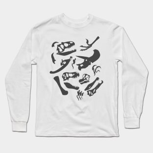 Dinosaur Bones (Gray) Long Sleeve T-Shirt
